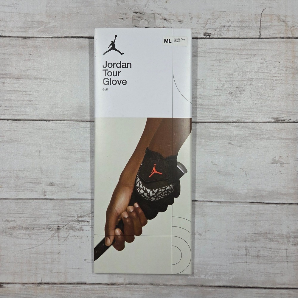 Jordan Tour Golf Glove Mens ML Black Jordan Tour Glove Right Hand Leather New